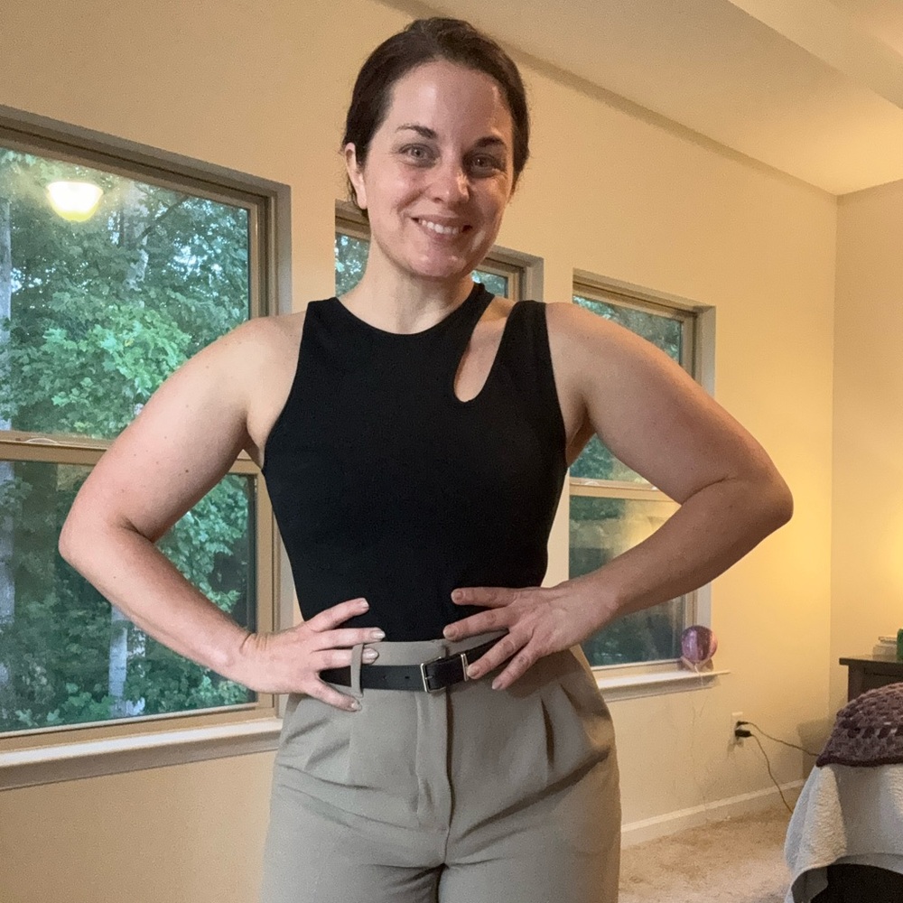 Cotton Candy Black Sleeveless Top